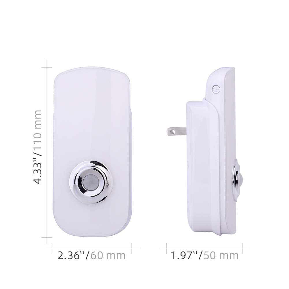 Bonashi 2 Pack LED Night Light & Flashlight - Motion Sensor, Rechargeable, Energy Saving, Wall Mount, Portable LED Torch - Blue, Small Size