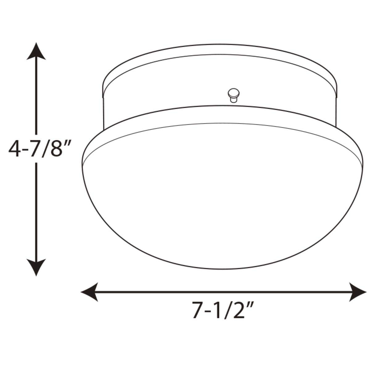 Progress Lighting P3408-09 1-Light Close-To-Ceiling Fixture, Brushed Nickel