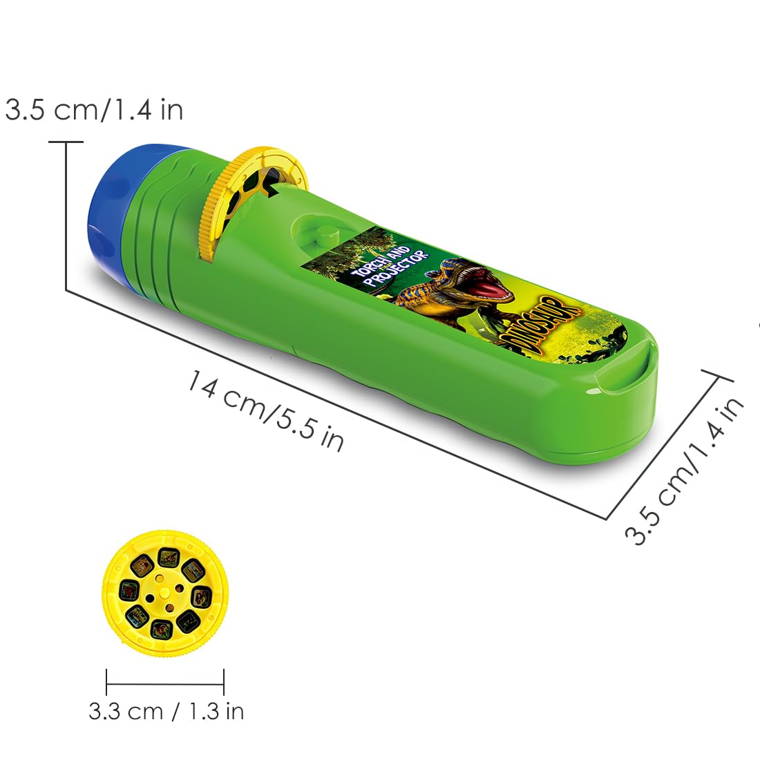 Pup Go Dinosaur Kids Flashlight Projector Torch With 3 Discs 24 Images, Cool Flashlight Projector Light For Toddlers, Dinosaur Toy For Kids Age 3-7 Year Old Boys Girls