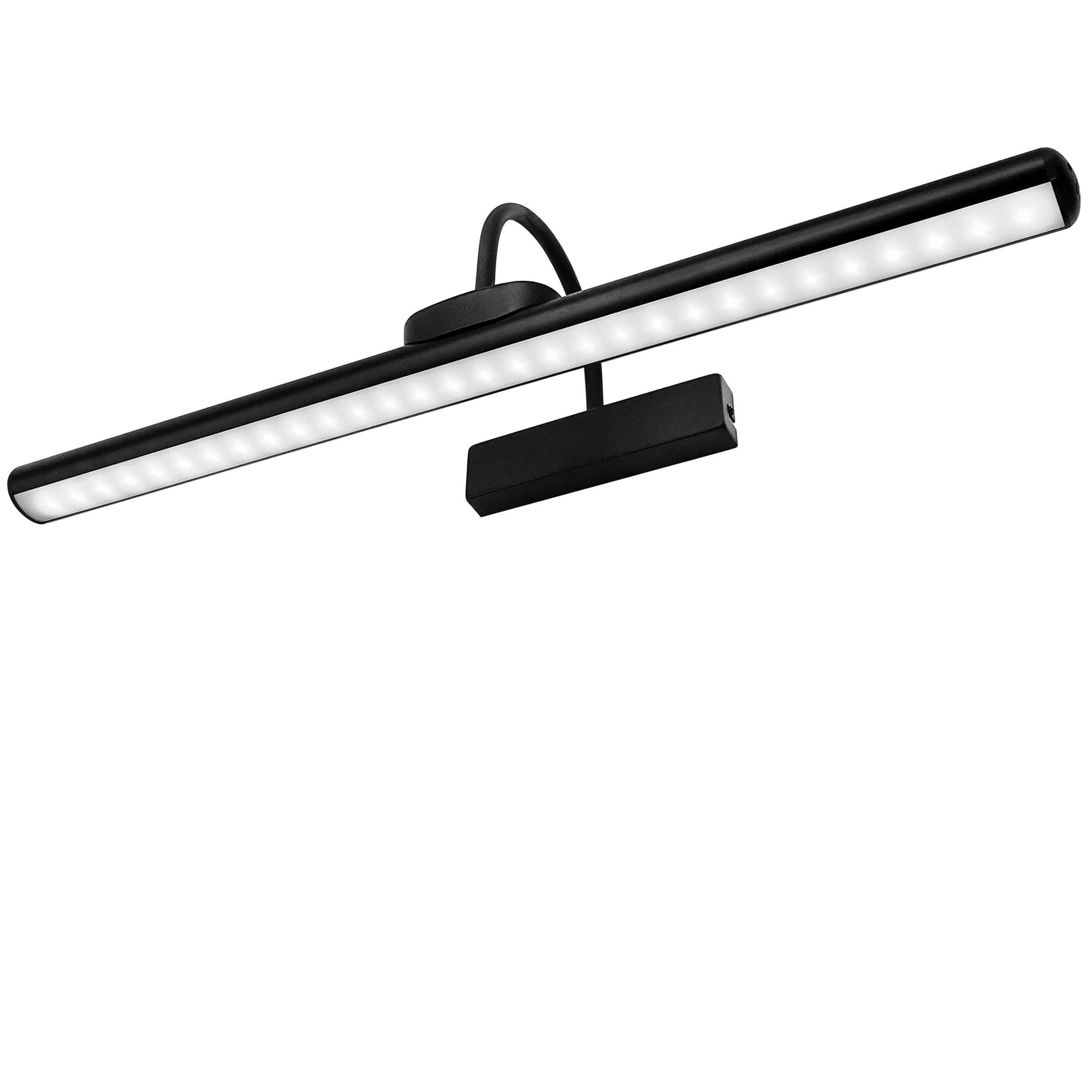 Lsvgoe 23" Wireless Picture Lights, Rechargeable Battery Art Display Light With Remote Control, Dimmable/Timer Off Dartboard Light, 3 Lighting Modes Full Metal Painting Display Lights (Black)