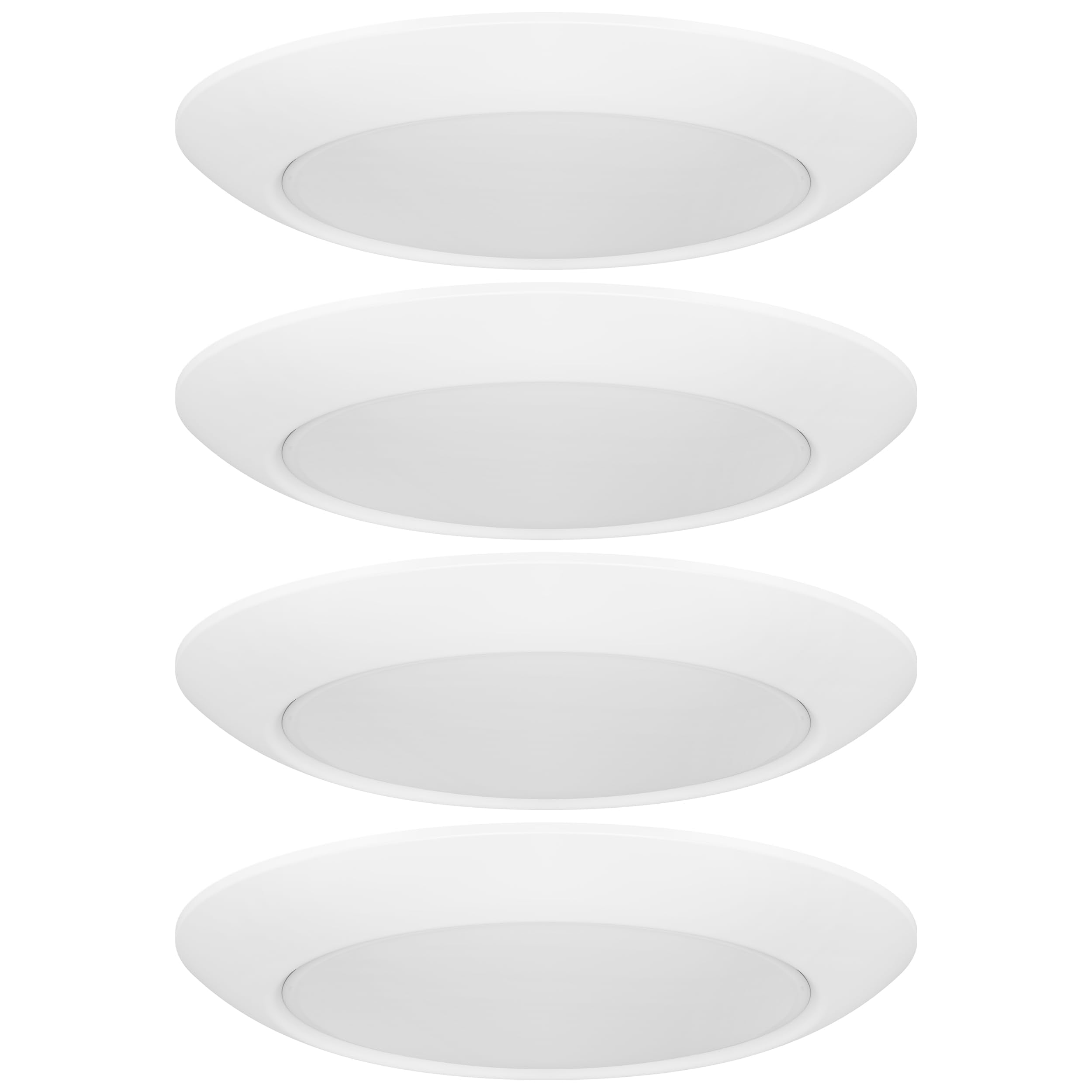 Getinlight 13-Inch Led Disk Lights, Dimmable Surface Mount, 5 Color Temperature Selection, 4-Pack, Matte White, Etl Listed, In-0
