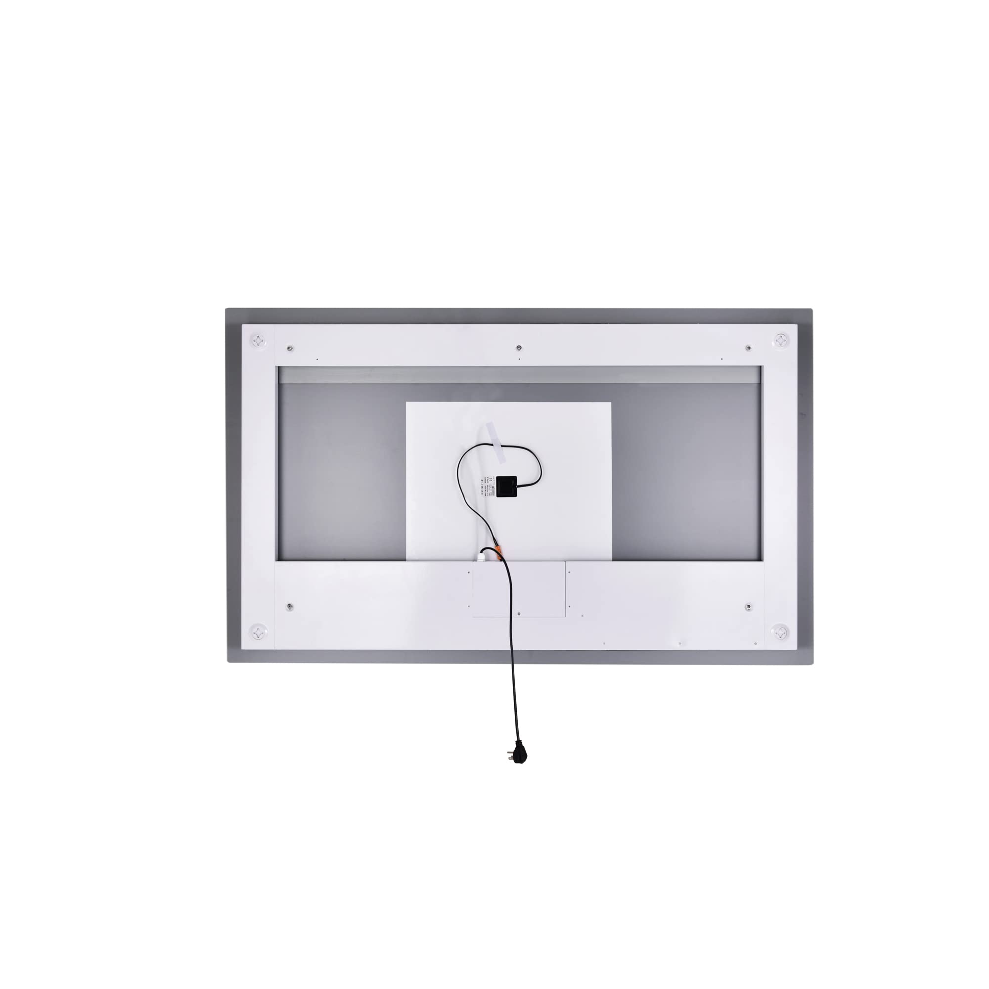 CWI Lighting Abril 70 Rectangle Contemporary Metal LED Mirror in Matte White