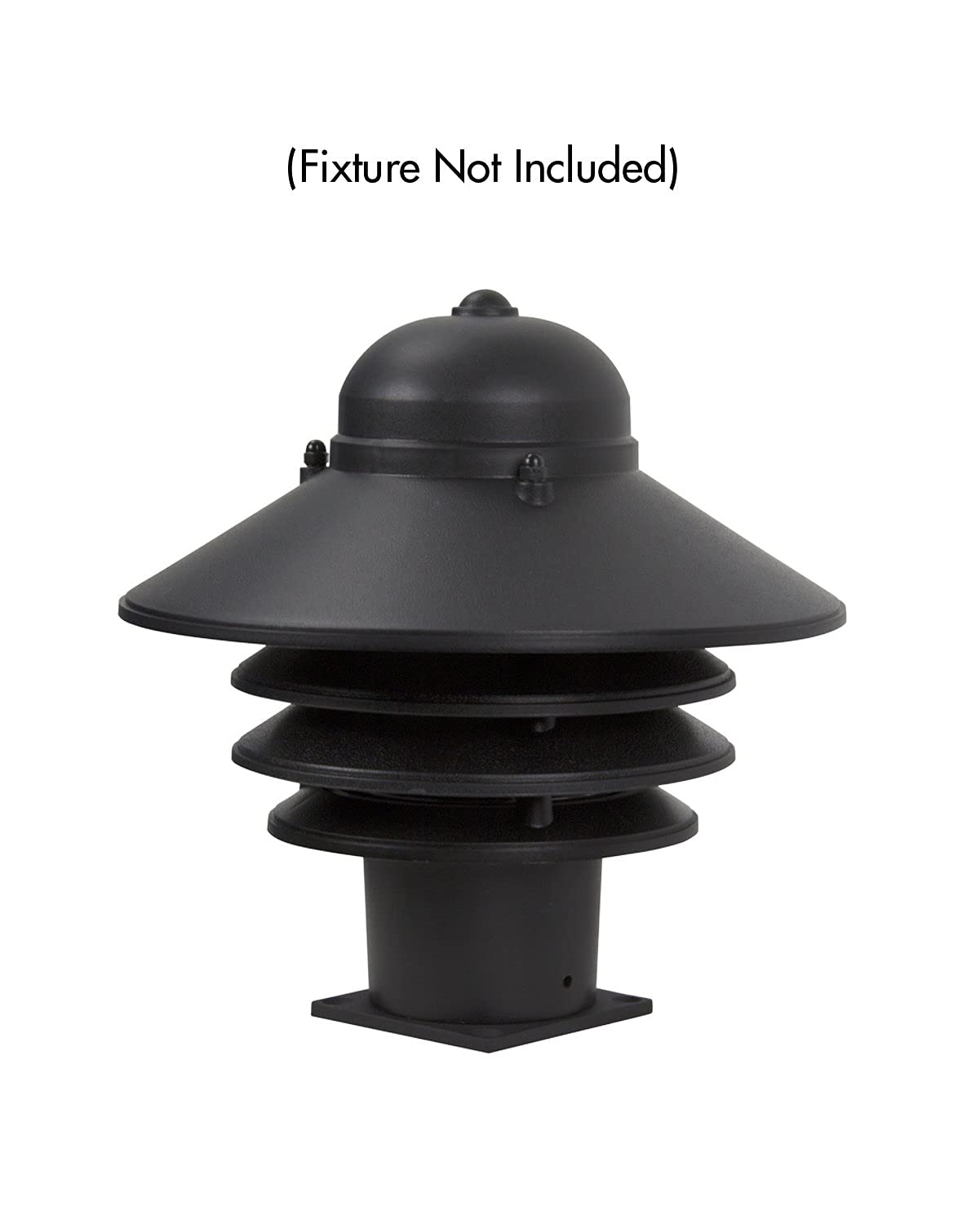 Solus S349-Bk Black Pier Mount Adapter For 3'' Post Lighting Fixtures