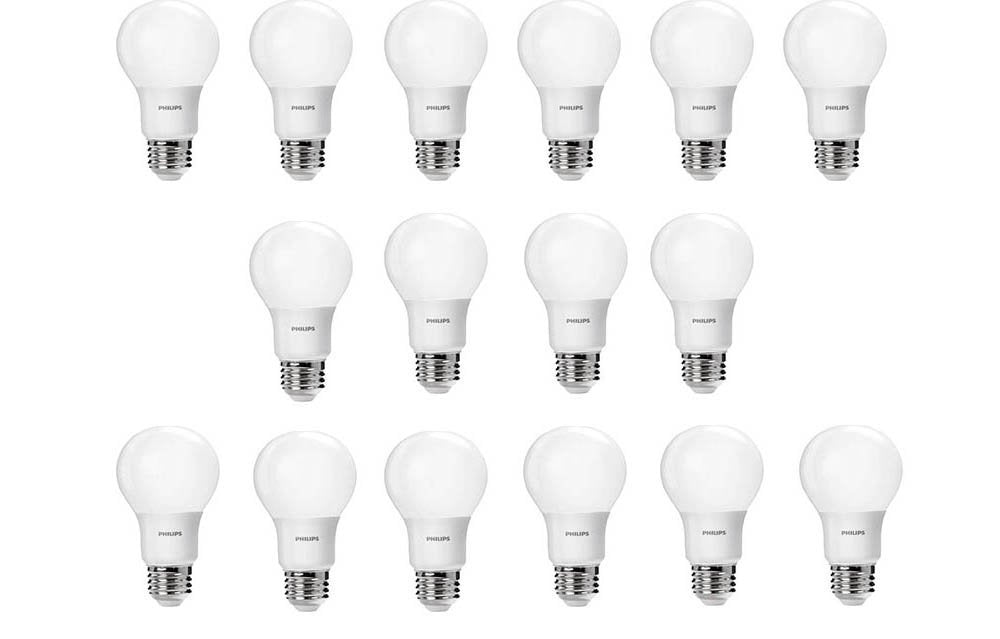 Philips Led Non-Dimmable A19 Frosted Light Bulb: 466300 60W Equivalent A19 Led Light Bulb, Soft White, 16 Pack