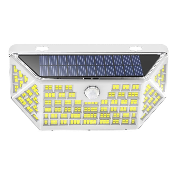 NACINIC 314 LEDs Motion Sensor Flood Lights 800LM 6000K IP67 Waterproof 270° Wide Angle 1 Pack White