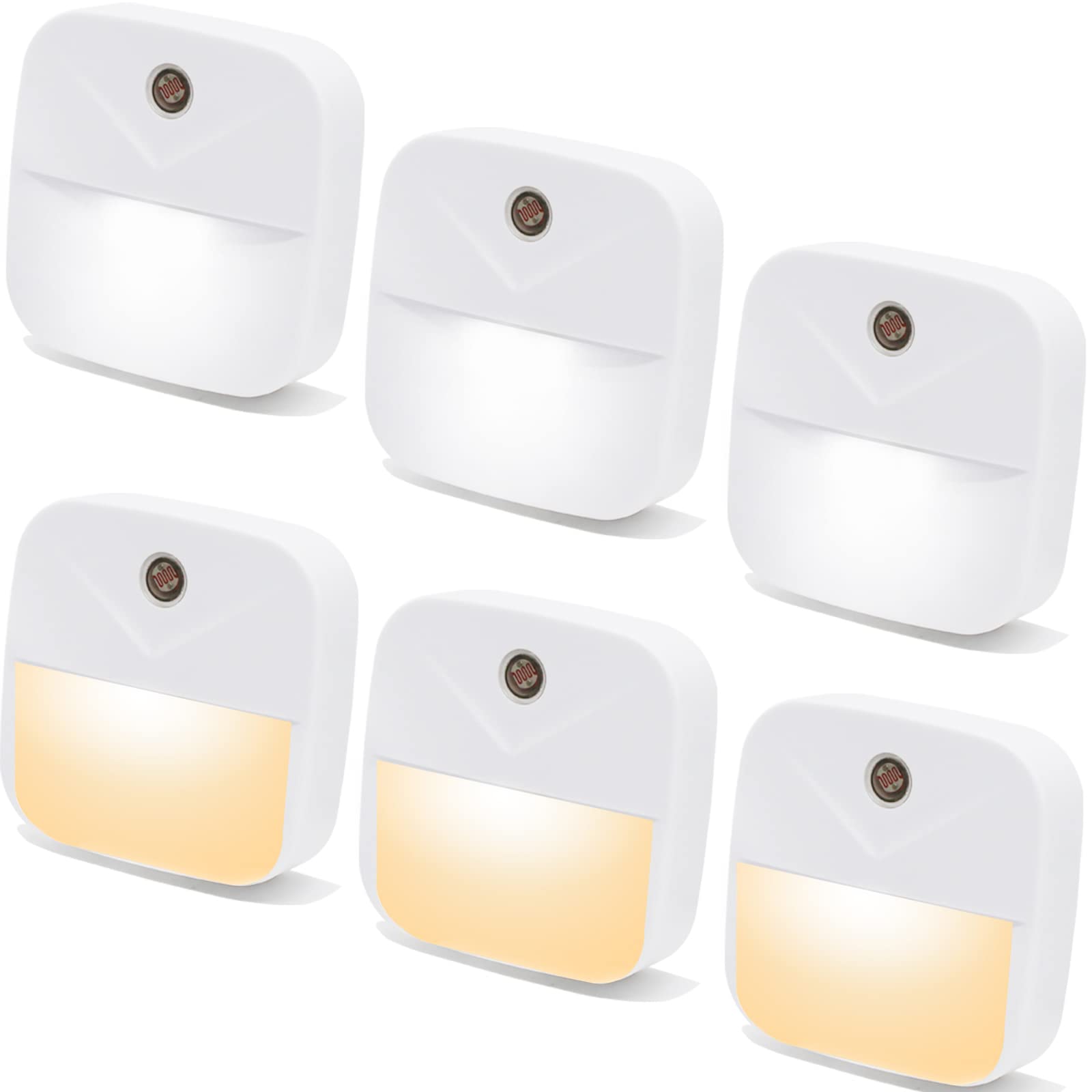 6 Pack Night Light Plug in, LED Nightlights Smart Dusk to Dawn Sensor, Plug into Wall Nightlights Suitable for Bedroom, Bathroom