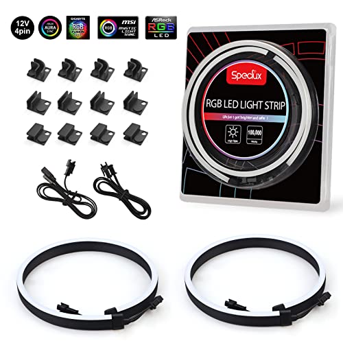 Neon Rgb Pc Led Strip, Rgb Strip For 12V 4-Pin Rgb Led Headers, Compatible With Aura Sync, Gigabyte Rgb Fusion, Msi Mystic Light