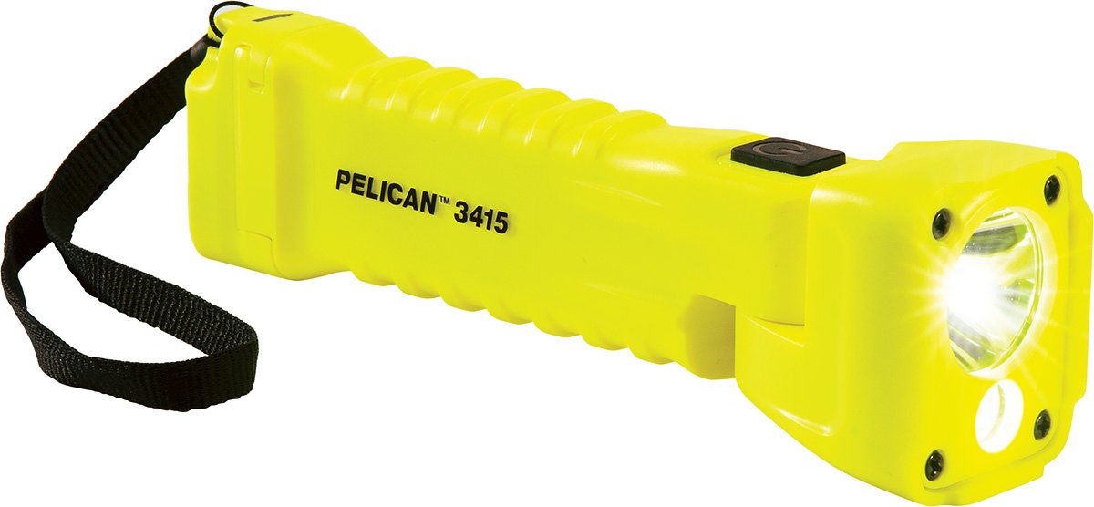 Pelican Right Angle Flashlight with Magnetic Clip, Yellow, Model 3415M