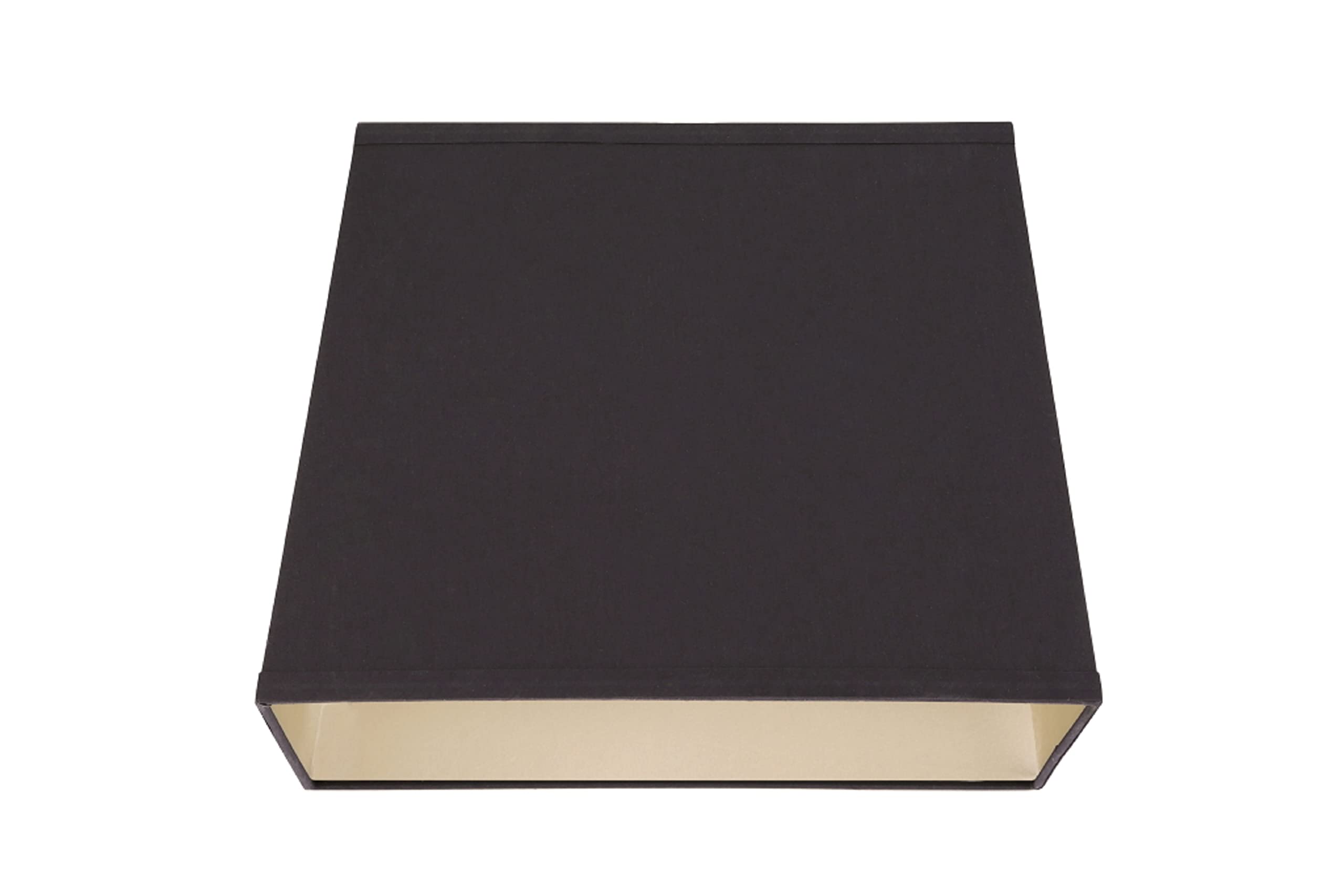 Aspen Creative 36041 Transitional Rectangle Hardback Shaped Construction Black, Wide (5&quot; + 10&quot;) X (8&quot; + 12&quot;) X 9 1/2&quot; Spider Lamp Shade, X X 9-1/2&quot;