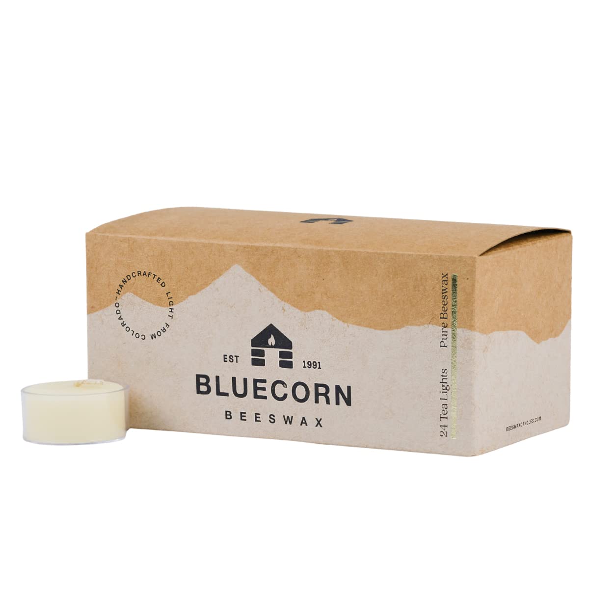 Bluecorn 100% Pure Beeswax Tealight Candles | Natural Beeswax Candles, Ivory White Tea Lights Candles | Long Burn (4-5 Hours) | 