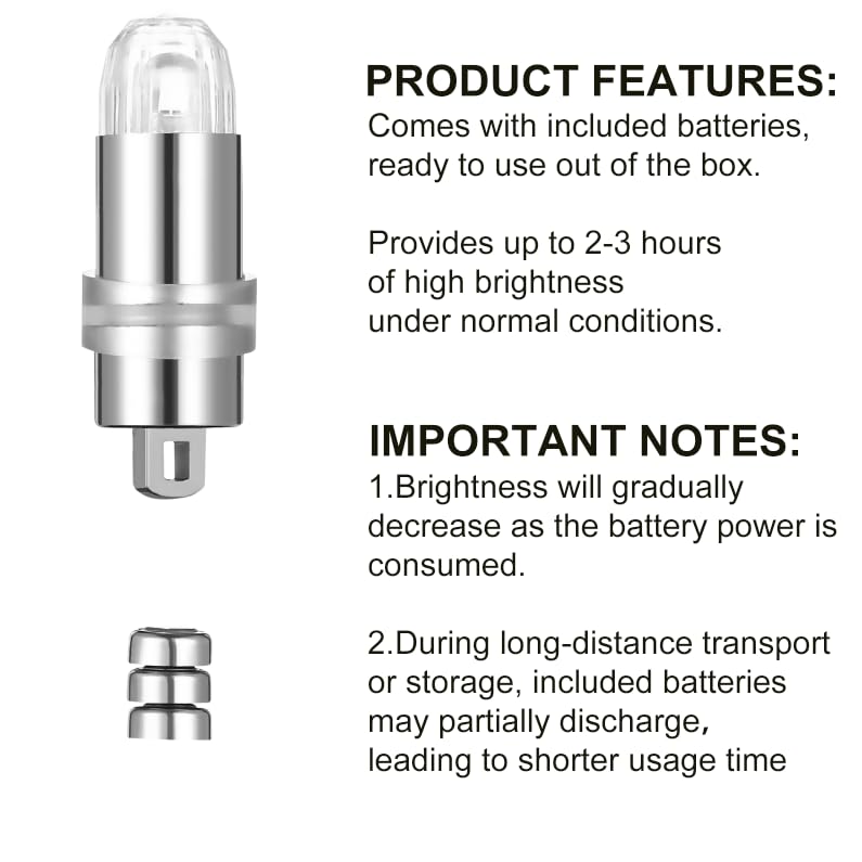 LIHAO 30x Battery Operated LED Party Lights - Warm White, Waterproof, Ideal for Balloons & Lanterns, Model L370