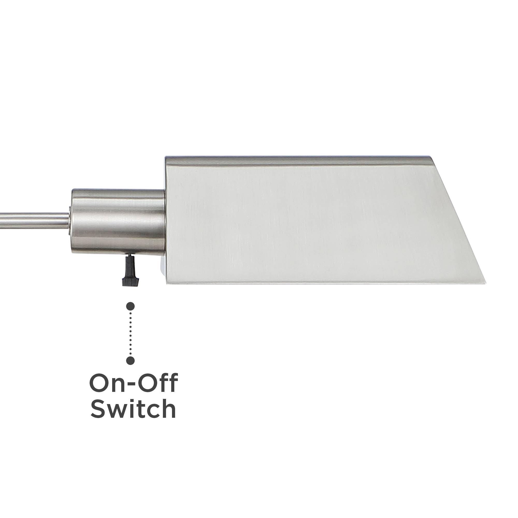 Regency Hill Jenson Traditional Adjustable Pharmacy Light Floor Lamp Swing Arm Standing Base 54'' Tall Brushed Nickel Silver Met