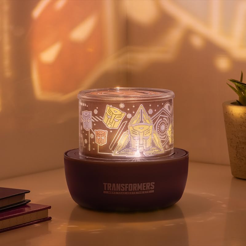 Transformers Projection Light Officially Licensed Room Decor For Boys And Girls Autobots Night Light Includes Two Scenes And Sou