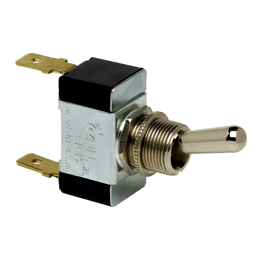 Cole Hersee SPST Toggle Switch 55014-BP, Black, Plastic, 1.7 oz