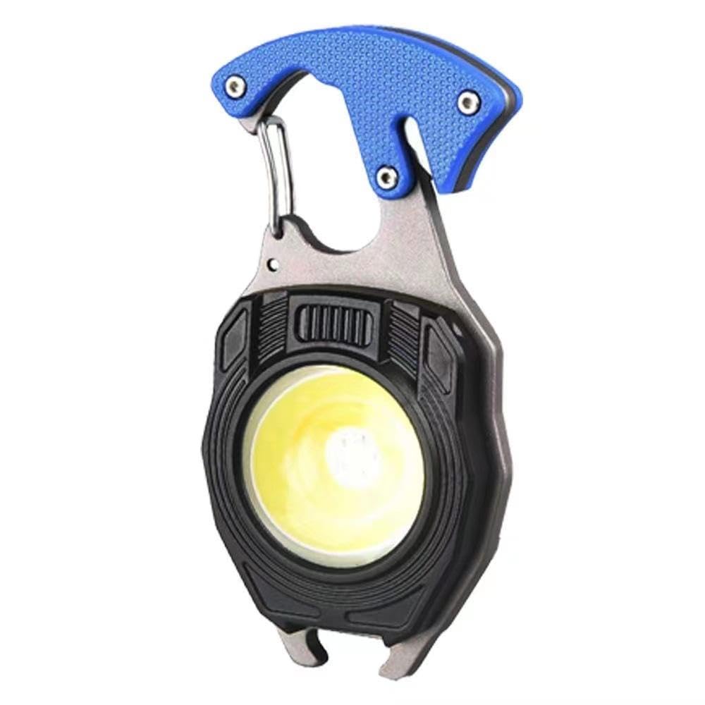 COB Keychain Work Light Keychain Flashlights 7 Light Modes 1600Lumen,Portable USB Rechargeable cob Work Light Emergency Light with Folding Bracket Bottle Opener and Magnet Base