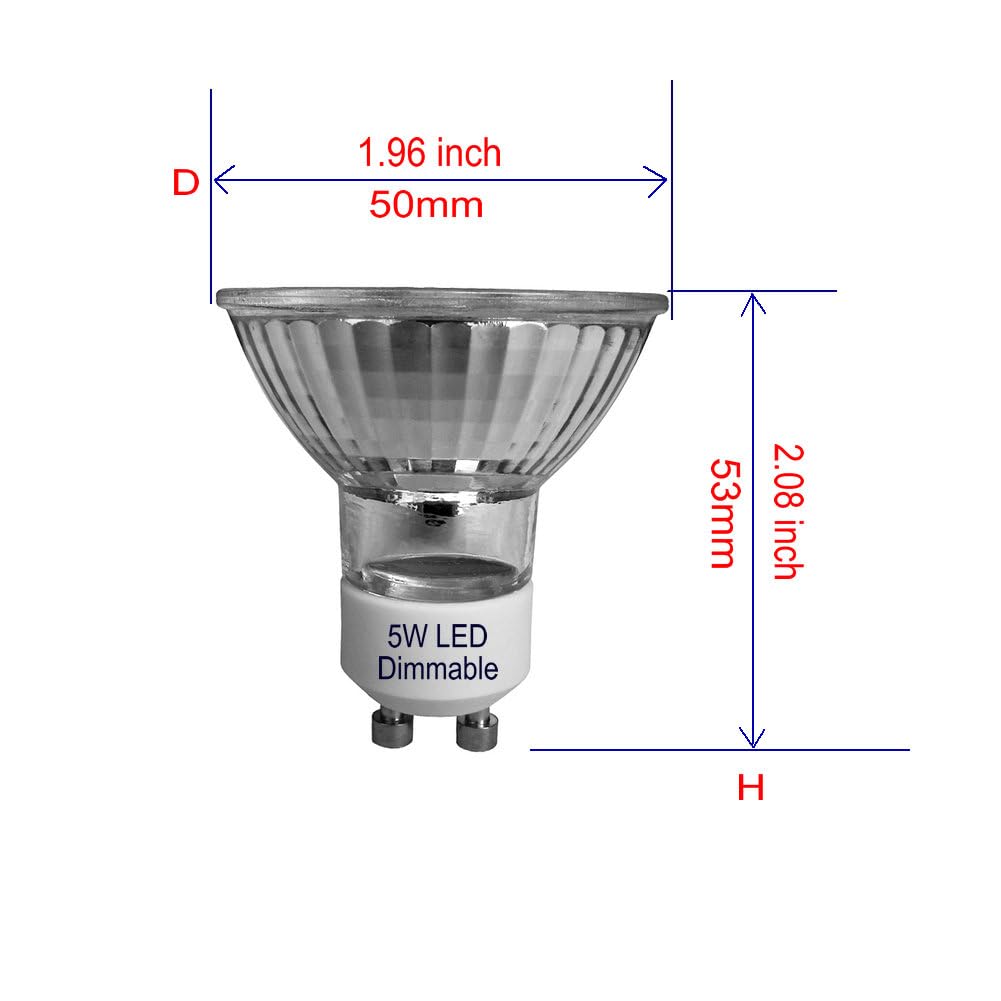 Waterproof 5W Gu10 Led Range Hood Bulbs,Dimmable,Warm White 3000K,Indoor Lighting,Kitchen&Cooking Stove Light,Appliance Light Bu