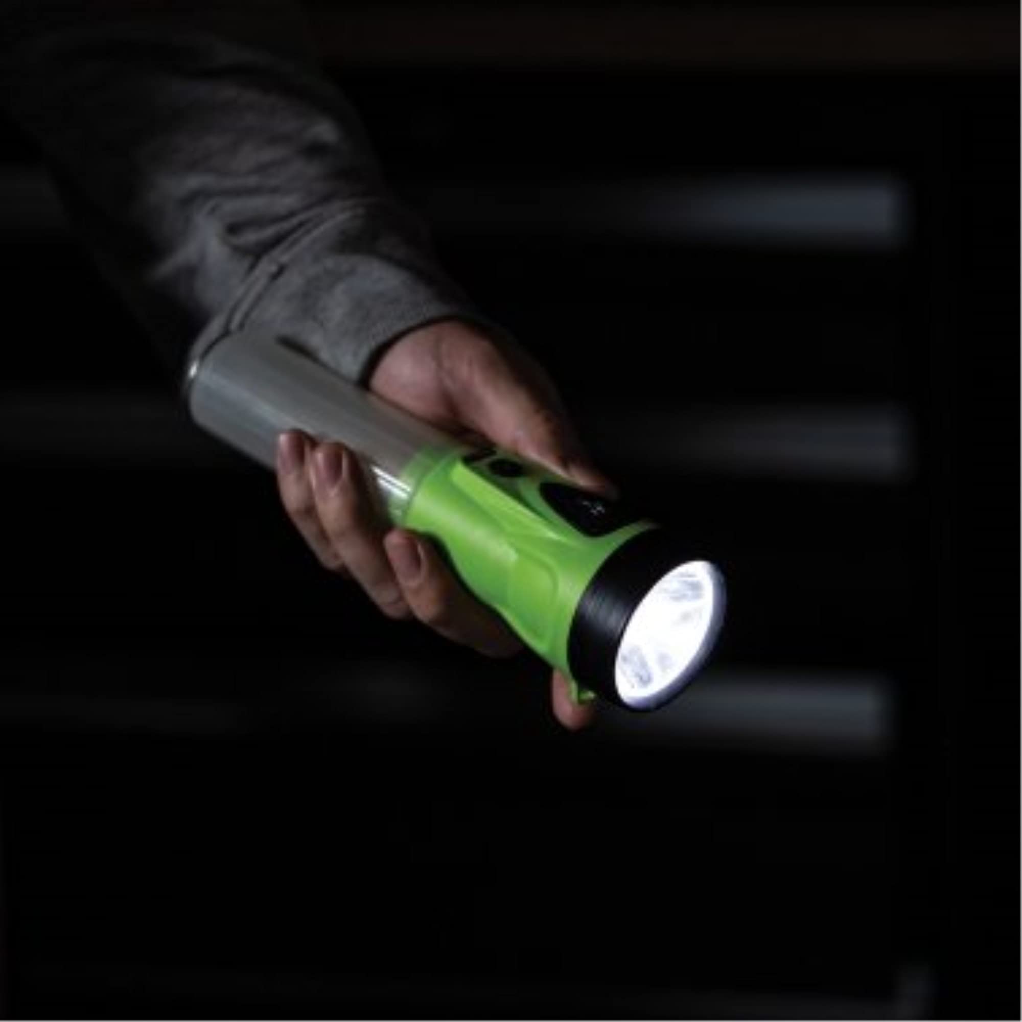 Life Gear Rechargeable Adventure Power Light Lantern, Green, Regular Size, Model 41-3747, Plastic Material