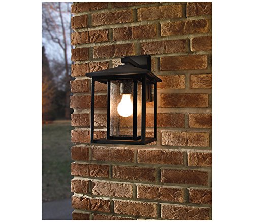Sea Gull Lighting 78027-12, Hunnington Cast Aluminum Outdoor Ceiling Lighting, 30W, Black, Two Light