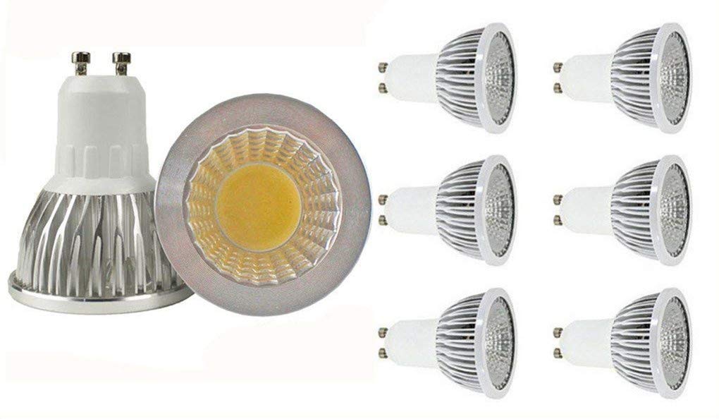 K JINGKELAI GU10 LED Bulbs 5W COB Spotlight Warm White 3000K 6 Pack, Not Dimmable, GU10006COB