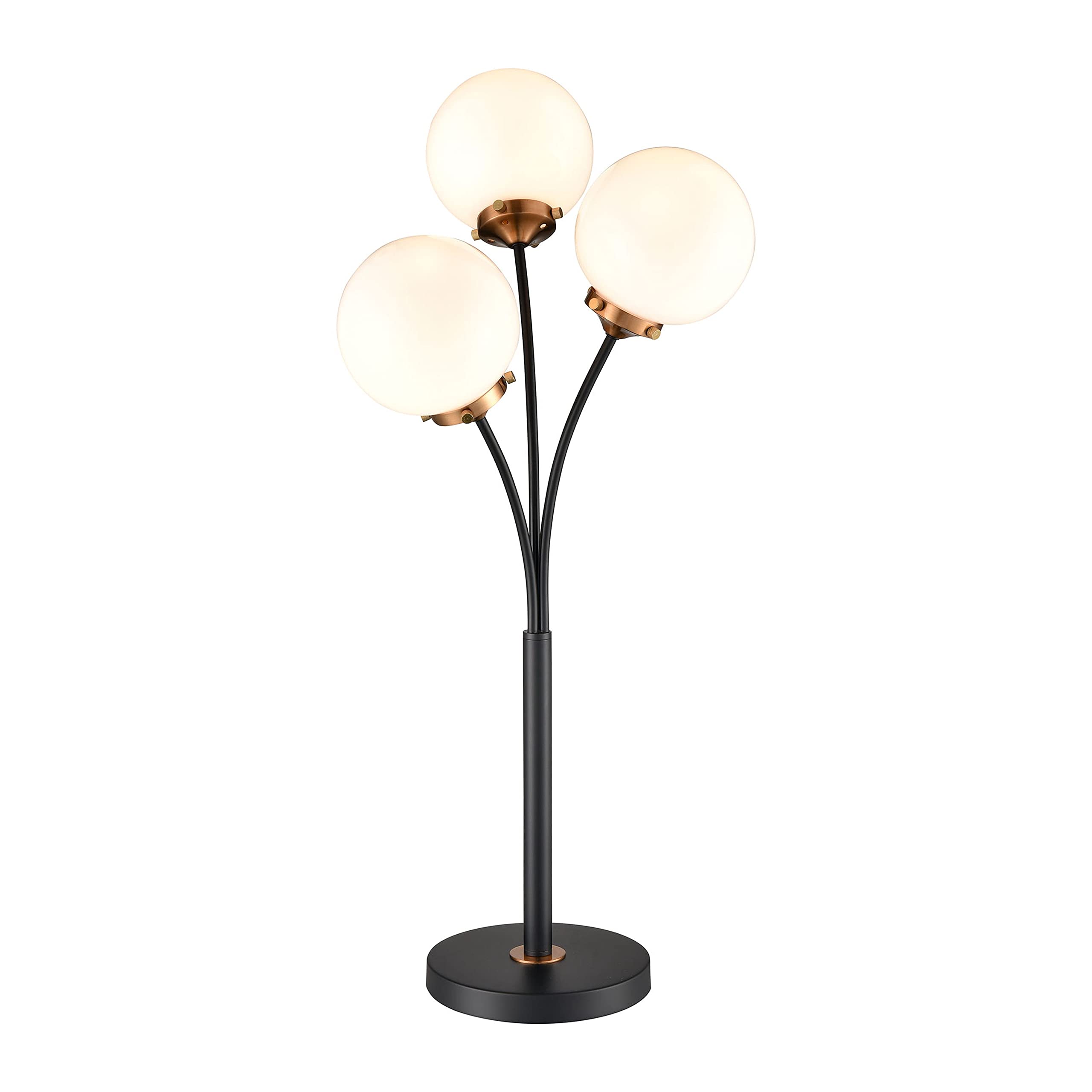 Elk Home Boudreaux 32&quot; High Matte Black 3-Light Floor Lamp - Modern Metal Design