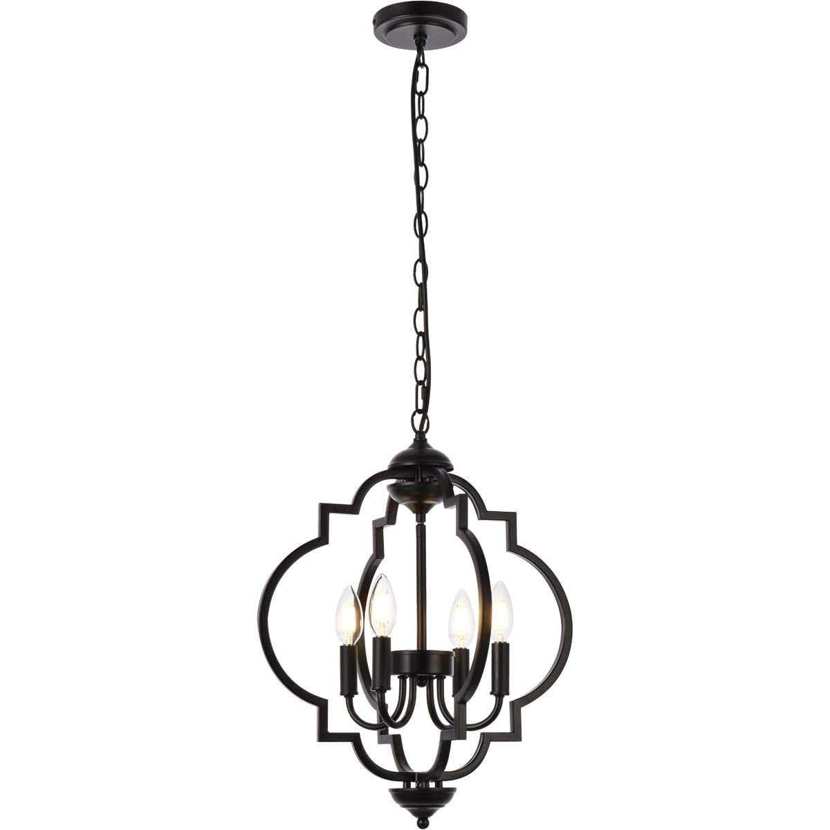 Living District Sandara 4 Lights Pendant in Black (LD7064D16BK)