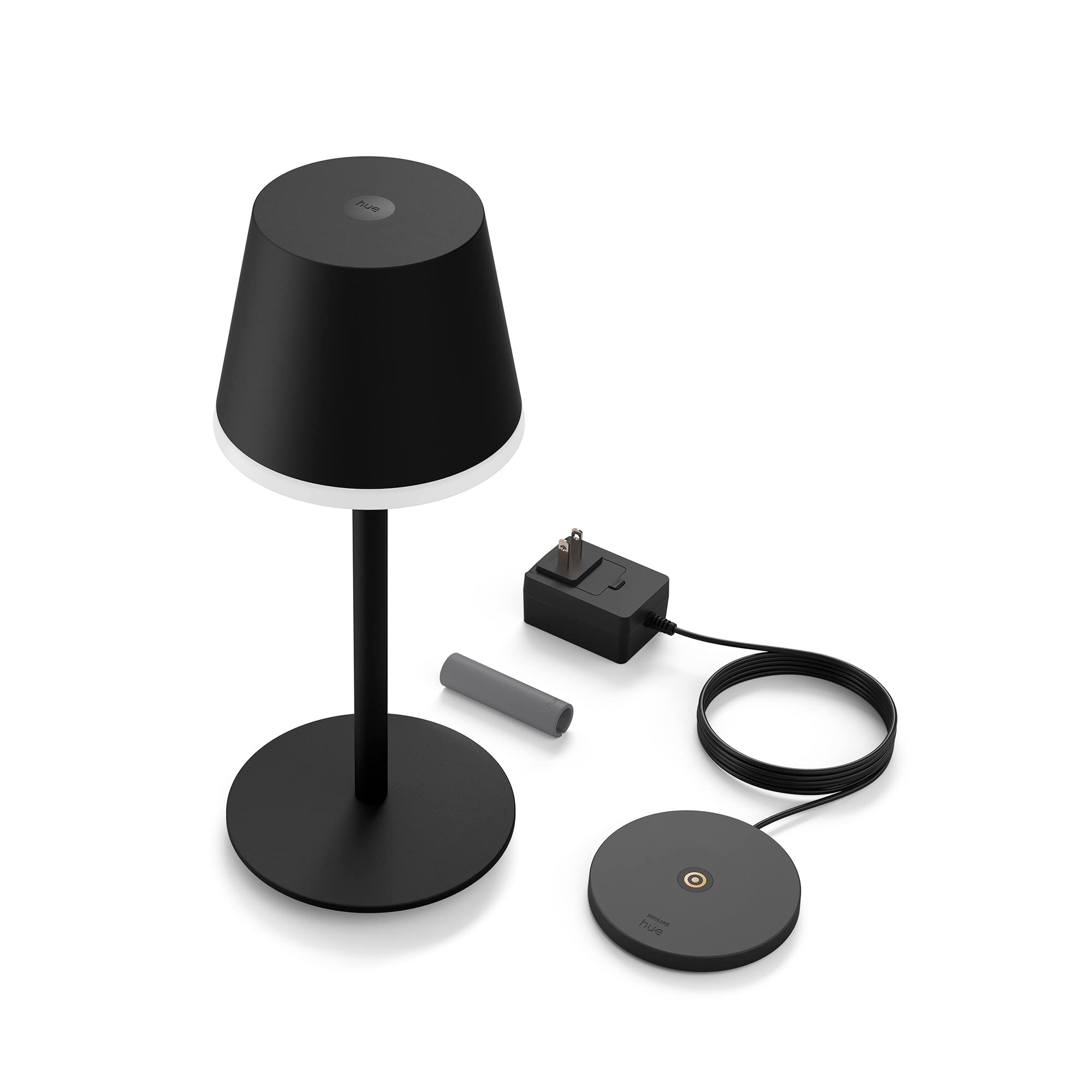 Philips Hue Go Smart Portable Table Lamp - Black - White and Color Ambiance LED - 2 Pack - Indoor/Outdoor Use - Model R576454-2