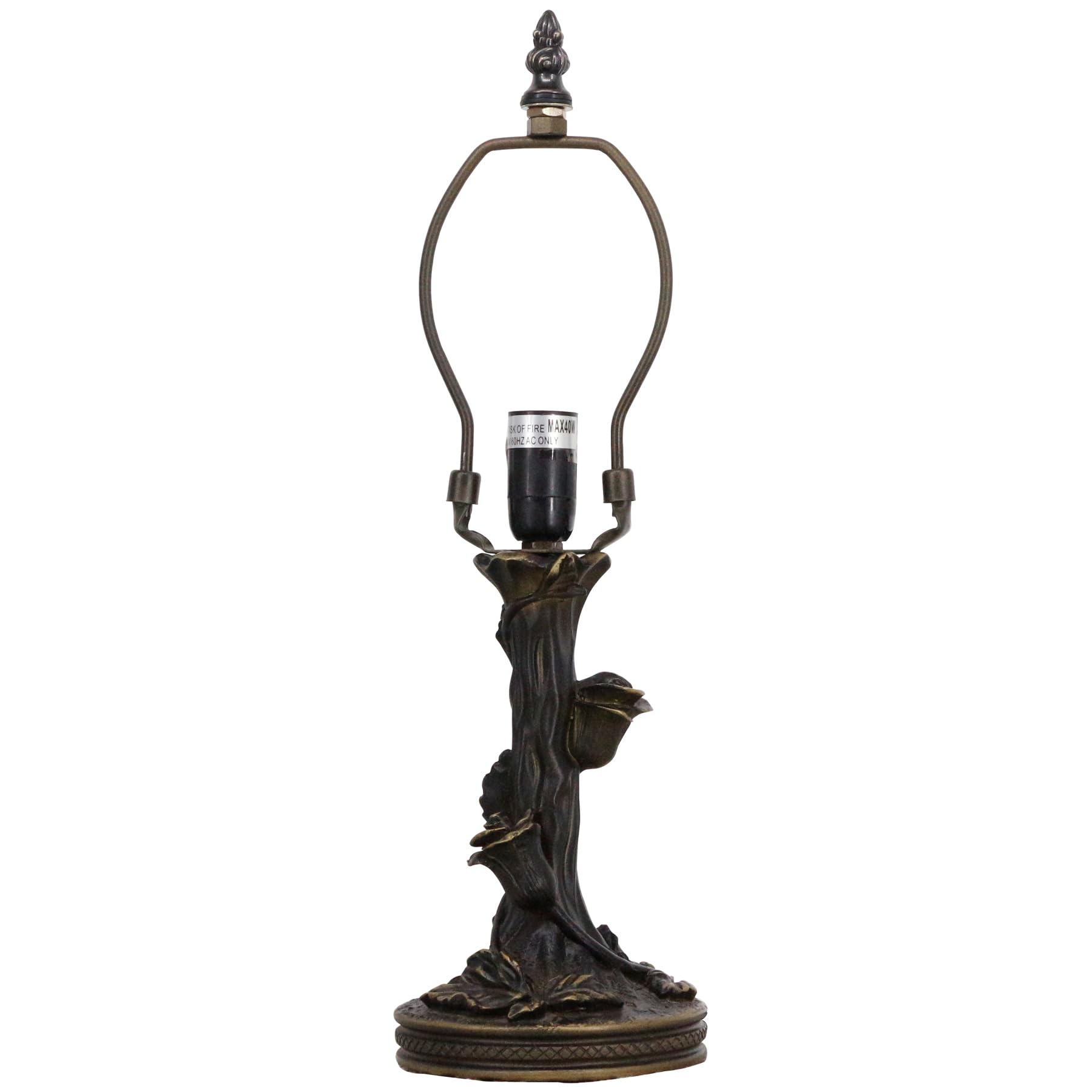 TCODTPOL Tiffany Table Lamp Base Replacement, Resin, Bronze, D (W5H15 Inch), Model W08T02