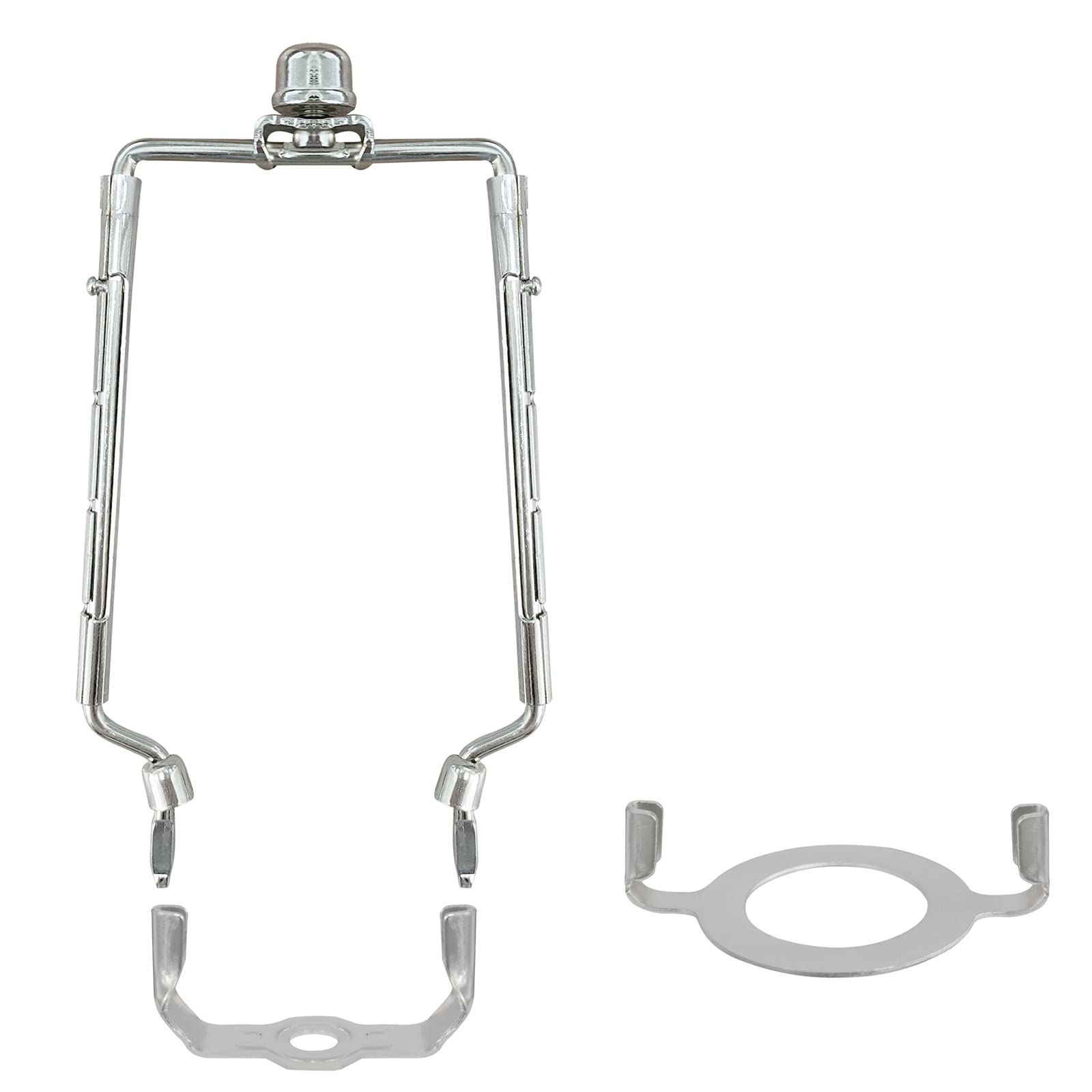 Lamp-Shade Harp Holder Adjustable Support - Tall 7 8 9 10 inch and 3/8 inch Standard Saddle E14 E26 E27 Light Base UNO Fitter Ad