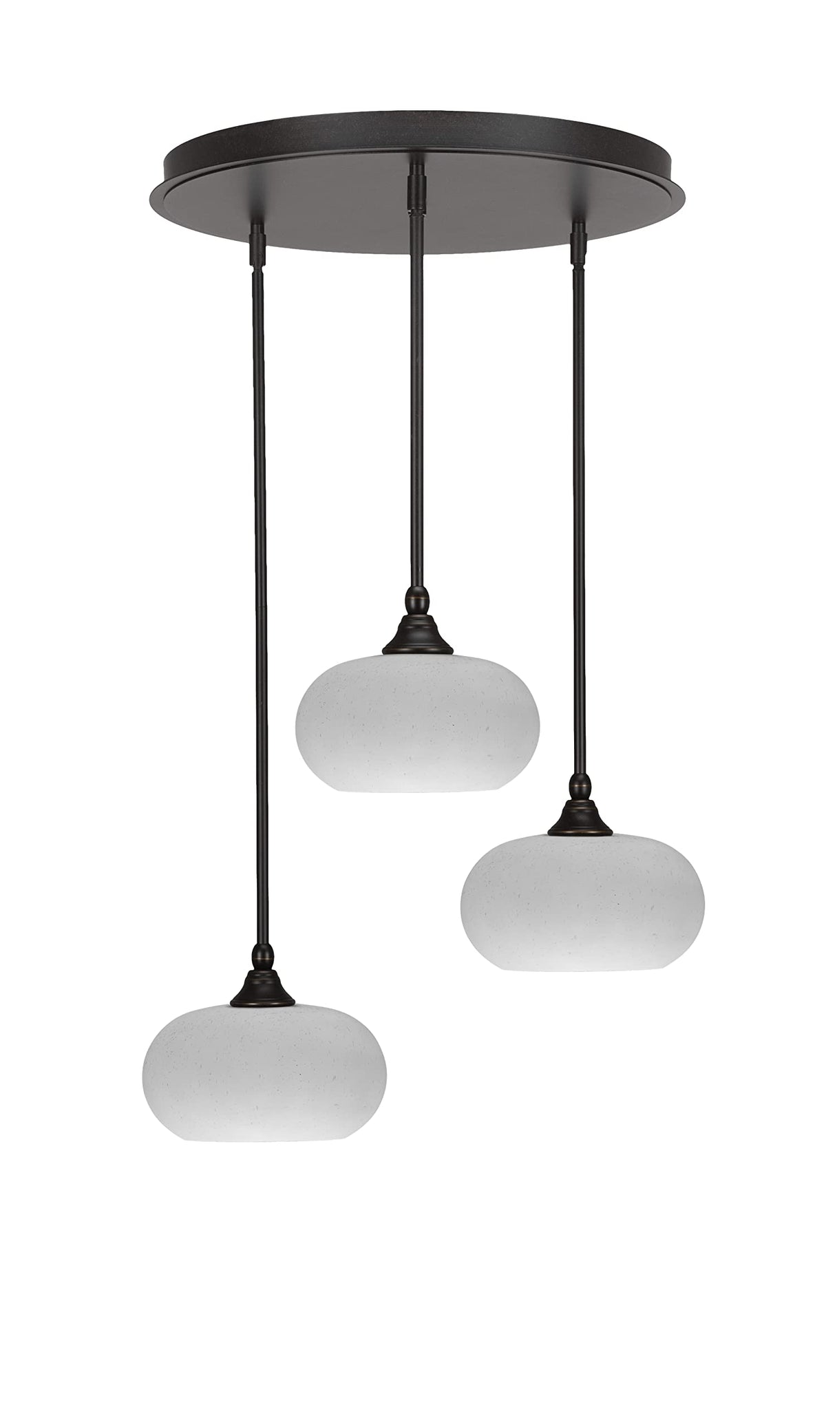 Empire 3 Light Cluster Pendalier in Dark Granite Finish (2183-DG-214)