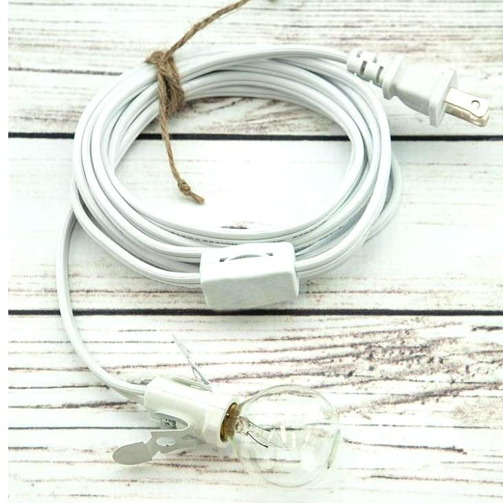 fantado Clip-in Craft White Pendant Light Lamp Cord for Salt Lamps  Diorama Buildings  11 Ft  Candelabra E12 Base by PaperLanternStore