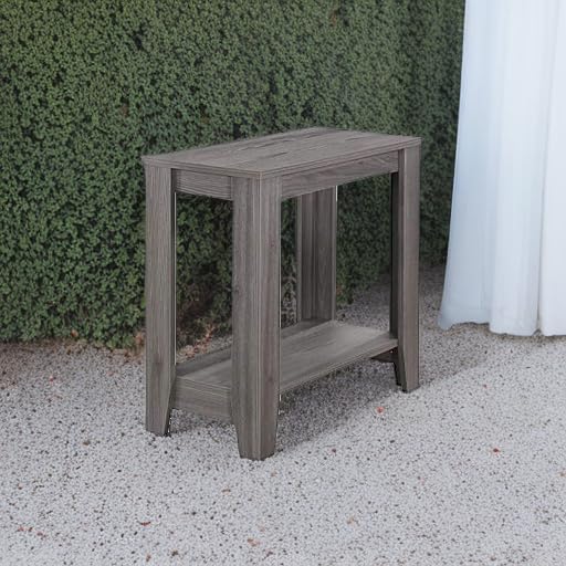 Monarch Specialties Accent Side Lamp Table, 24&quot; X 12&quot; X 22, Grey