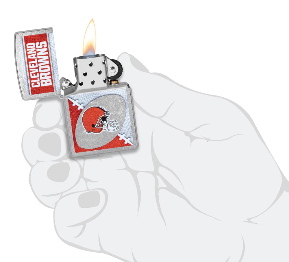 Zippo Nfl Cleveland Browns Street Chrome Pocket Lighter