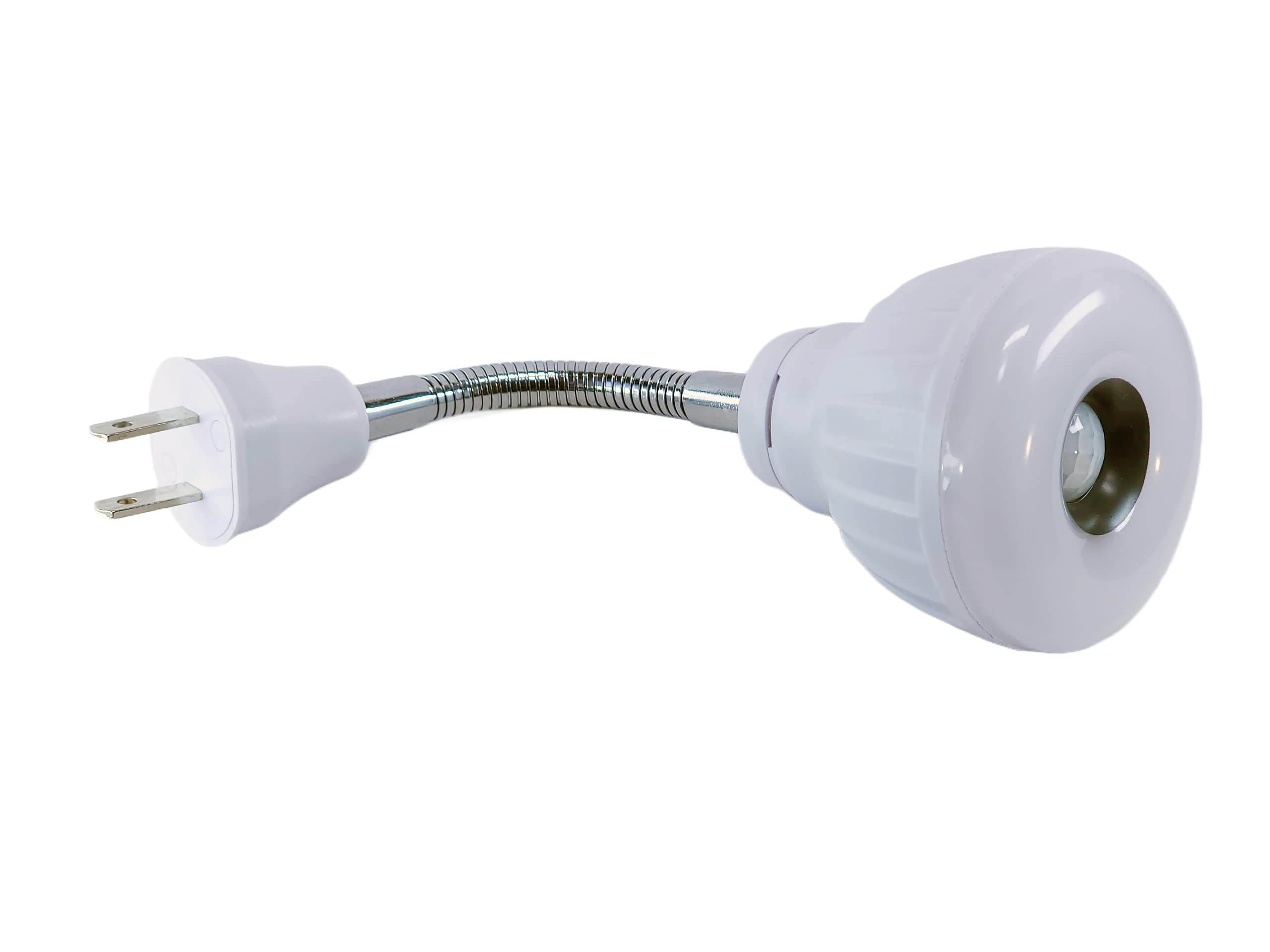 LED Motion-Activated Sensor Dusk to Dawn PIR Night Light AC Outlet Directional Flexible Rotatable 360 Socket Plug-in Wall Stairs