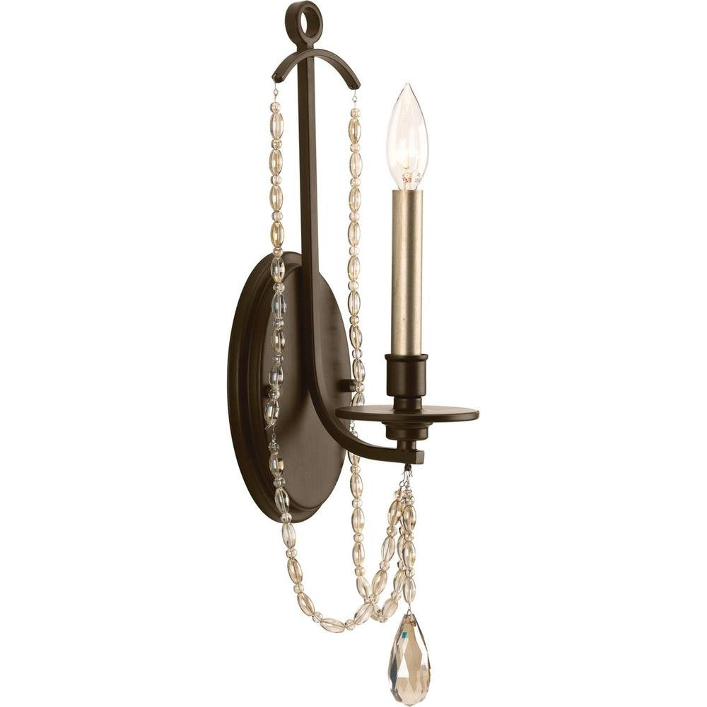 Progress Lighting P710003-020 Allaire One-Light Wall Sconce, Antique Nickel