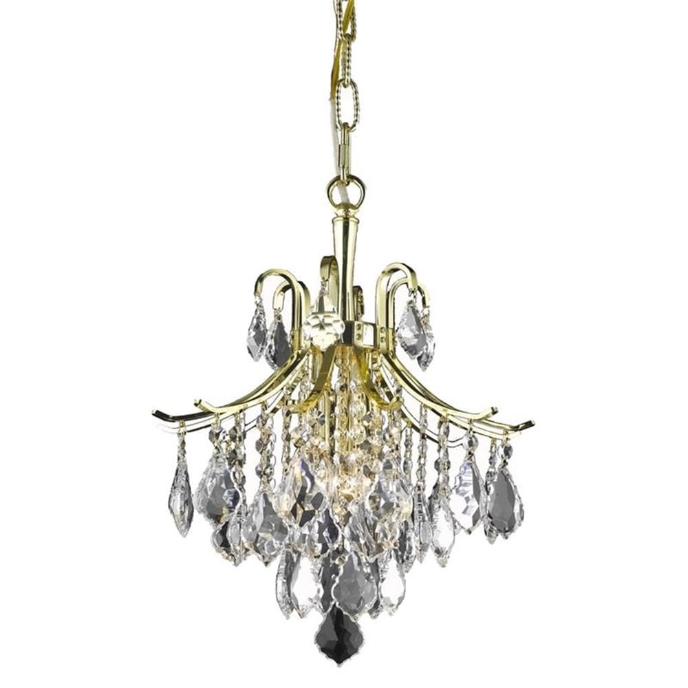 Elegant Lighting Amelia 3-Light Gold Metal Pendant - Transitional Design For Home Decor