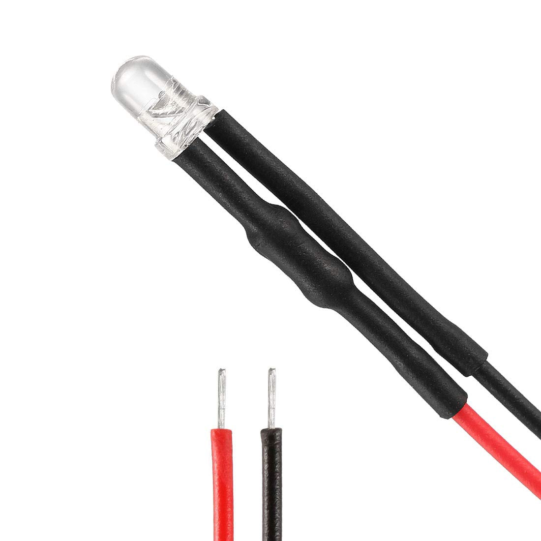 uxcell 21pcs (7 Colors x 3Pcs) 3mm LEDs Prewired Light DC3-5V 20cm Pre Wired LED