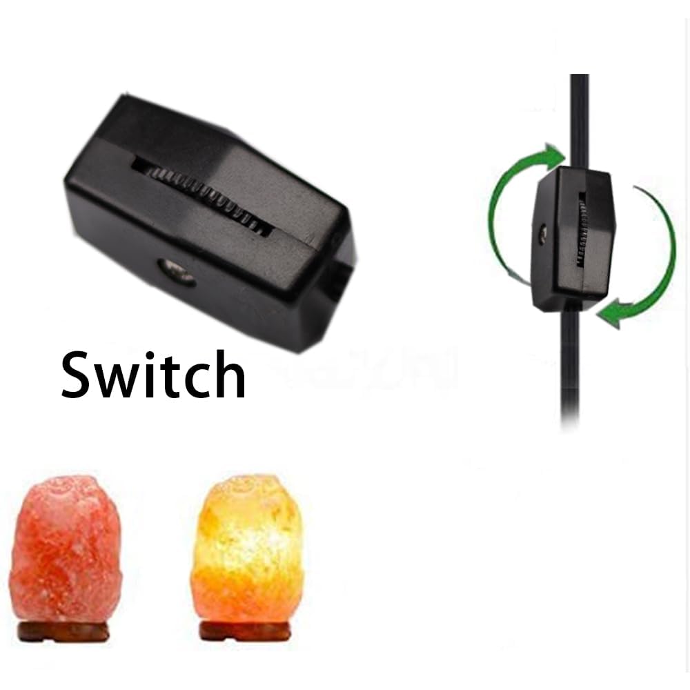 Tiqian Himalayan Salt Lamp Cord - 25W Dimmable Halogen Replacement Bulbs, E12 Base, Perfect For Himalayan Salt Lamps, Night Ligh