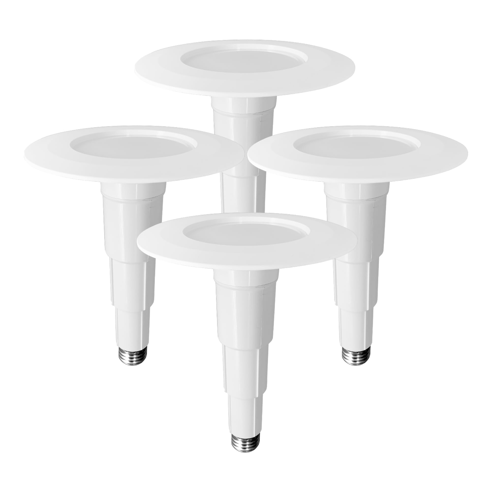 Soliseed 4 Pack 4 Inch LED Can Lights Length Adjustable Recessed Lights,Retrofit Downlight ETL Damp Rated,9W=40W,5000K Daylight,