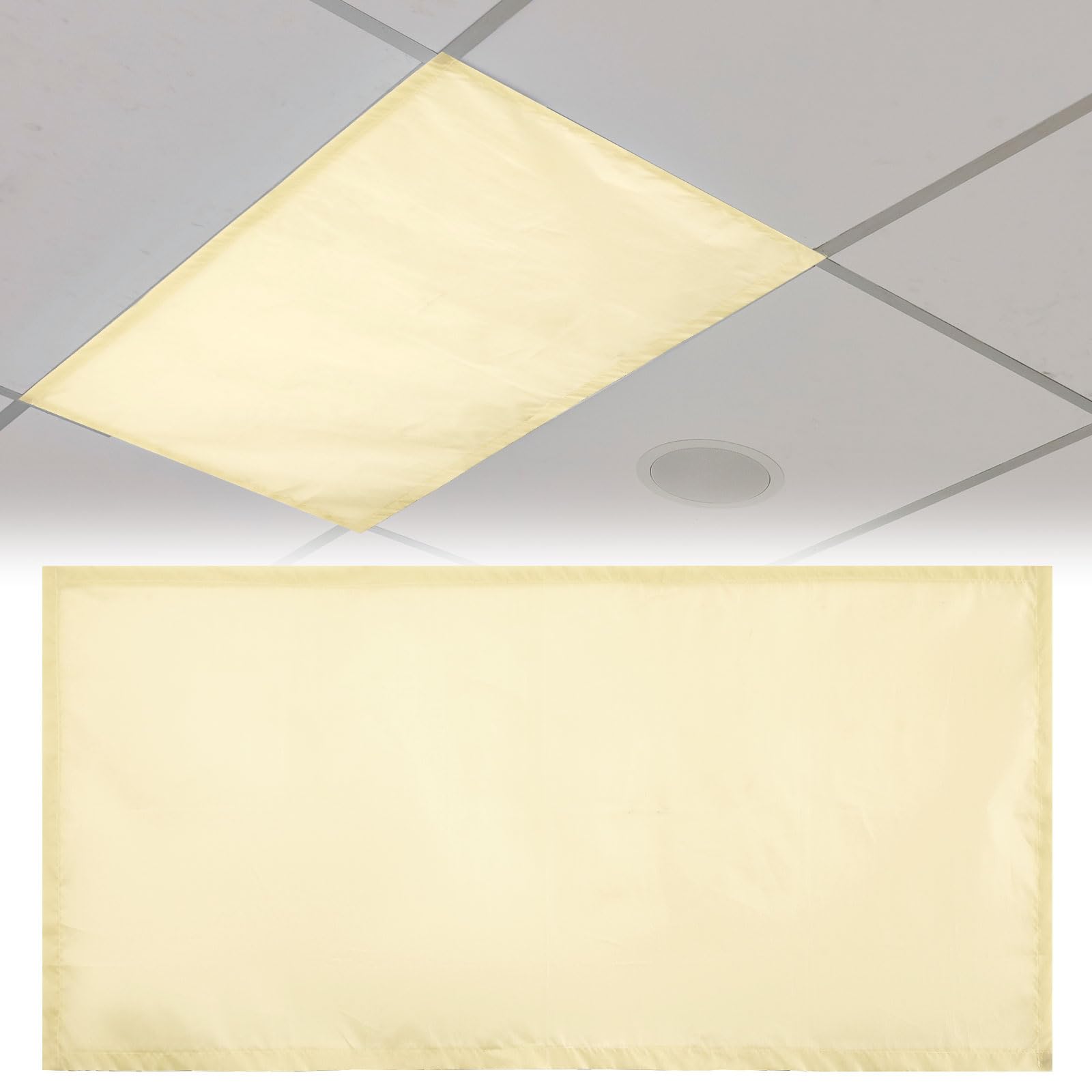 Patelai 4 x 2 Feet Fluorescent Light Cover for Ceiling Lights Magnetic Light Cover with 10 Magnets Fluorescent Light Filters for