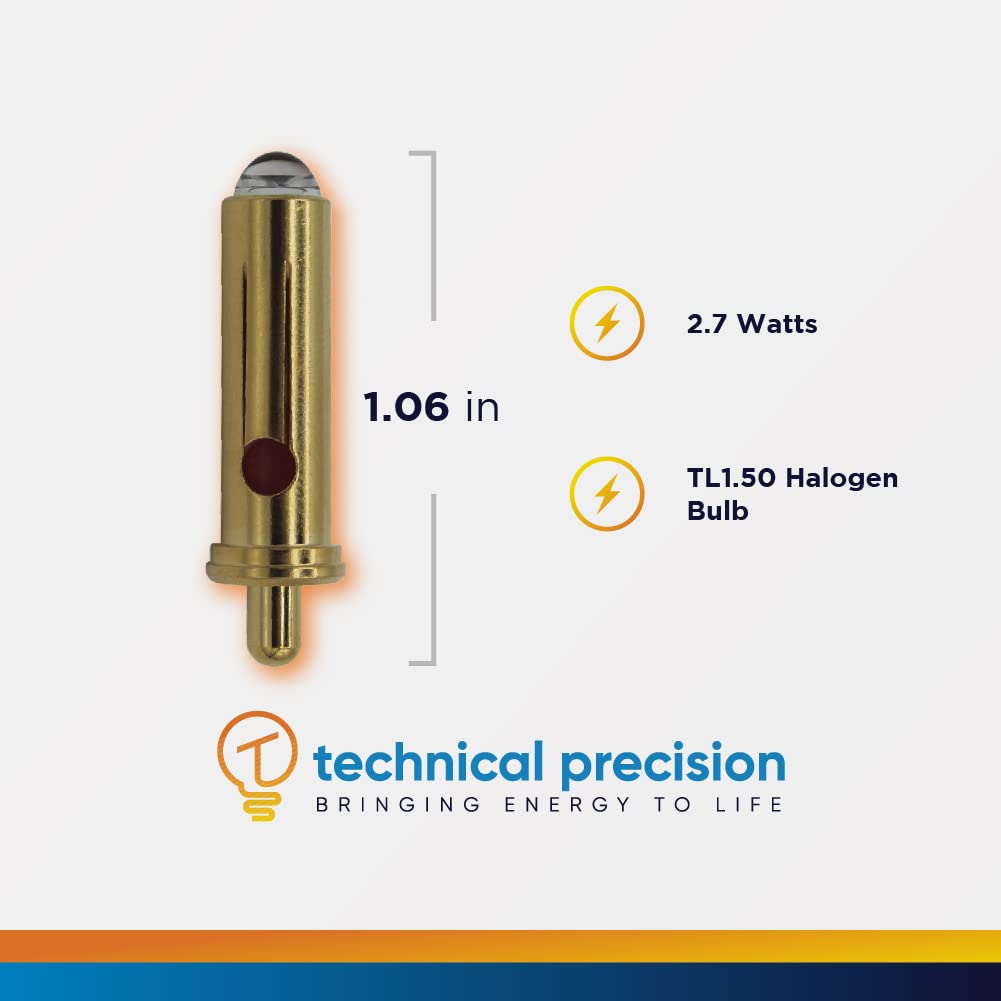 Technical Precision Xenon Halogen Lamp Replacement - 2.7 Watts, 3.5 Volts, Copper Material, 1 Pack