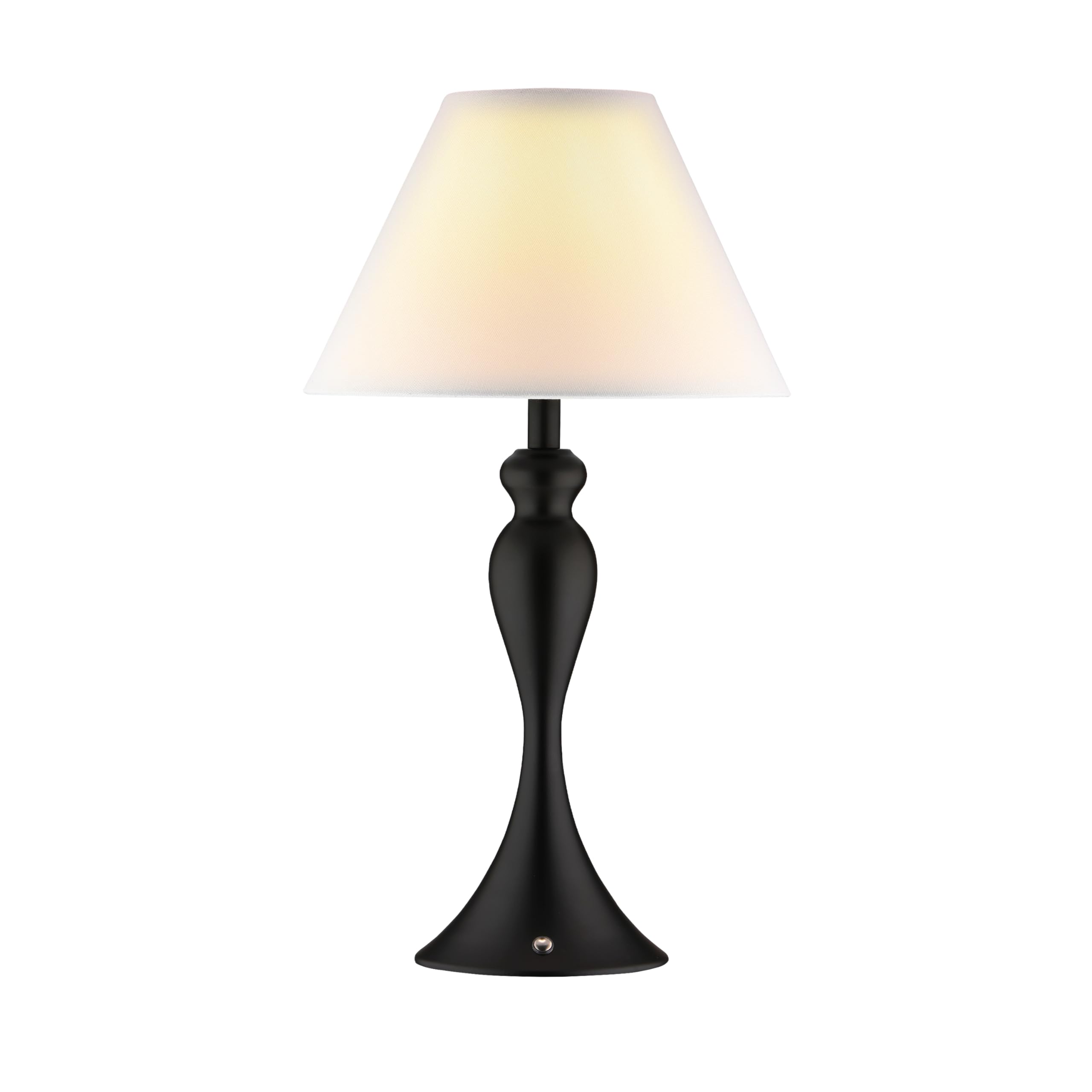 OBright Cordless Table Lamp – Rechargeable, Touch Dimmable, Black, Model OB-TL25B