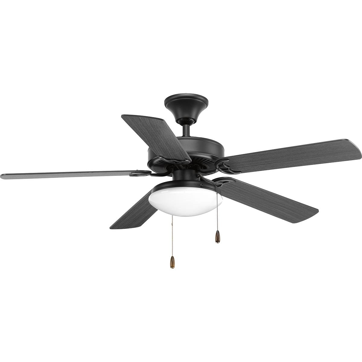 Progress Lighting Two-Light Universal Opal Glass Fan Light Kit, Graphite