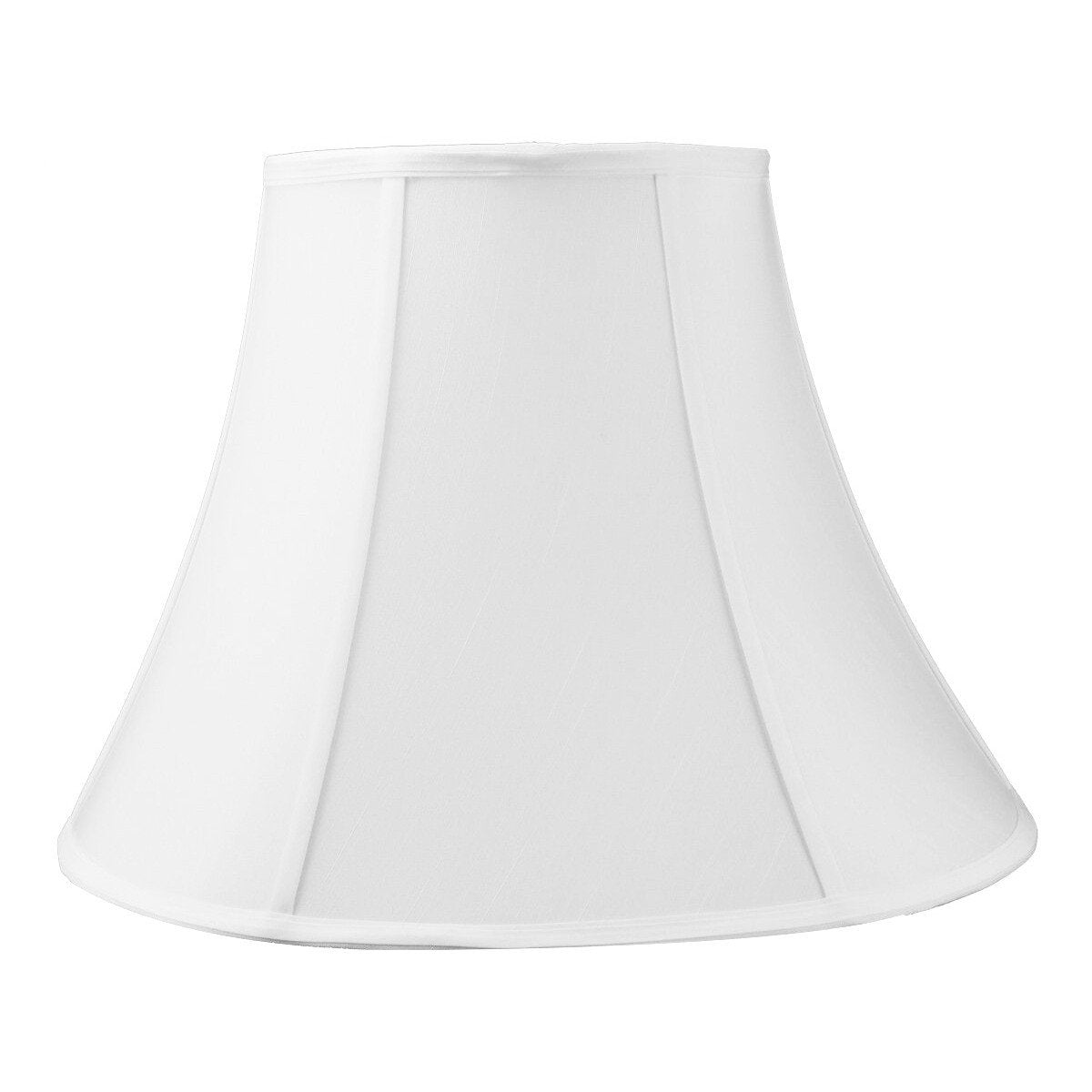 9x18x13.5 White Bell Shantung Lampshade with Brass Spider fitter - Perfect for table and floor lamps - Large  White