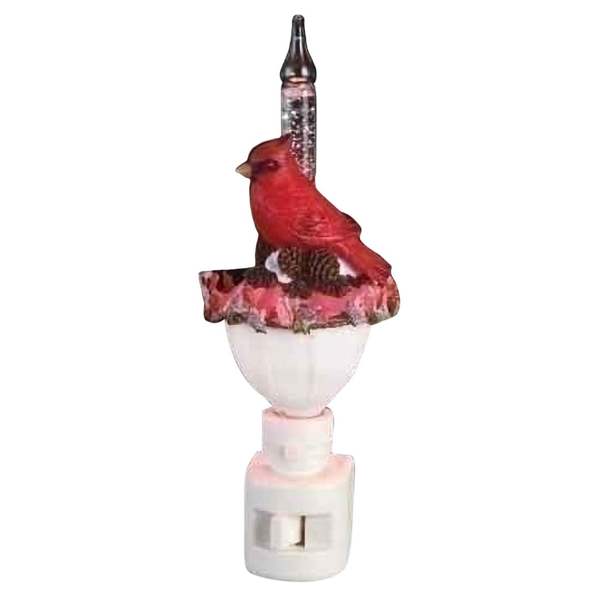 Roman 46673 Cardinal Bubble Light Night Light, Plastic, 6in, As Shown