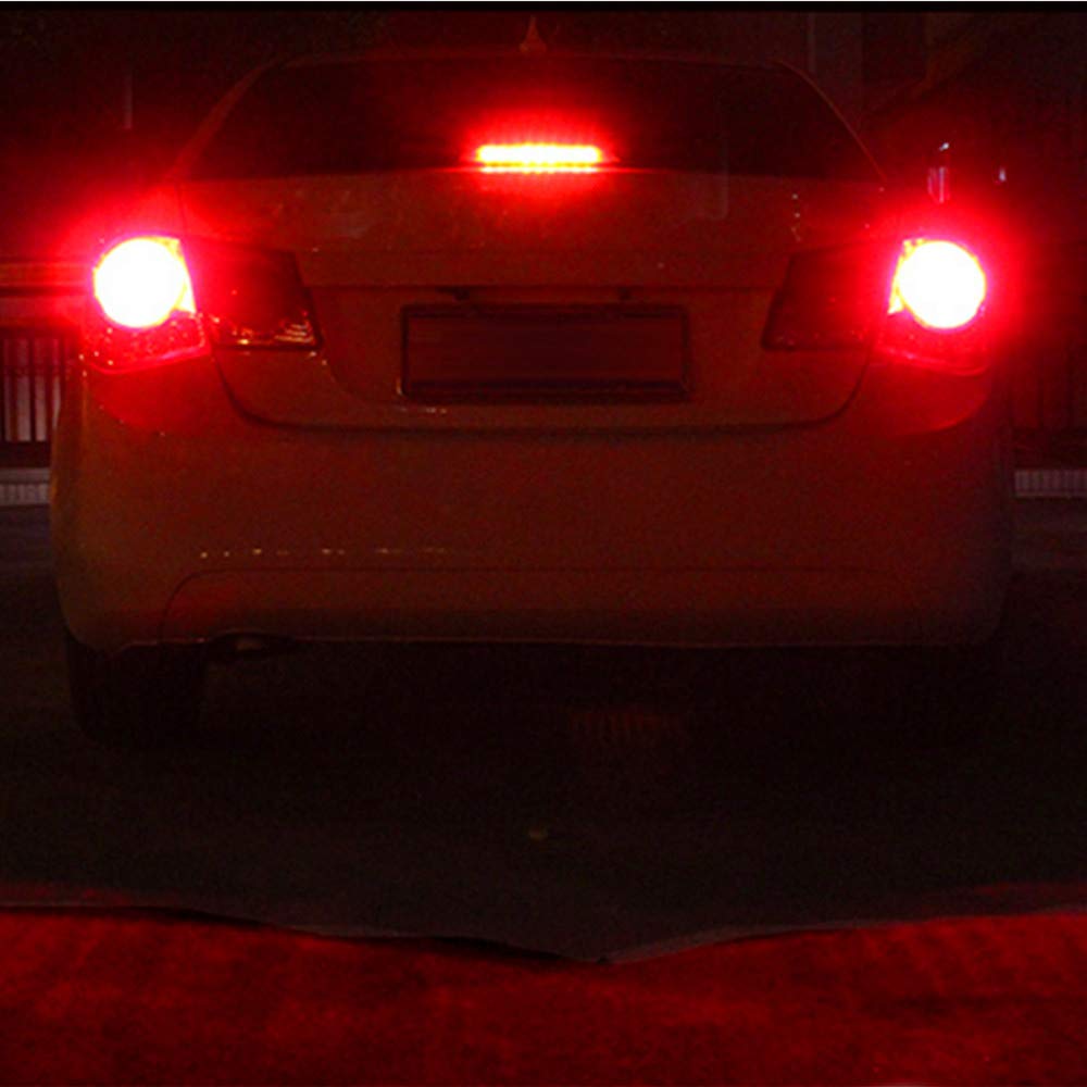 Alla Lighting LED Strobe Bulbs, 2600lm Red, T15 912 921, Model Alla-STR-921-4014-48R, High-Mounted Stop Lights