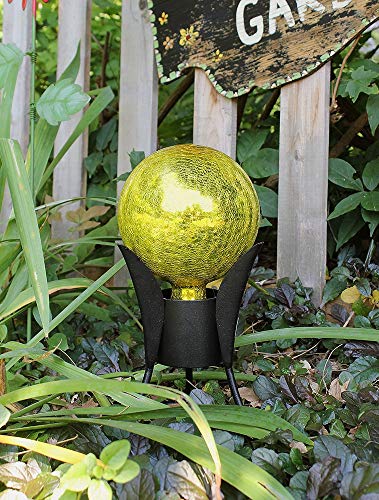 ACHLA DESIGNS Gazing Globe Ball, 6-Inch, Glass, Lemon Drop, Model G6-Y-C