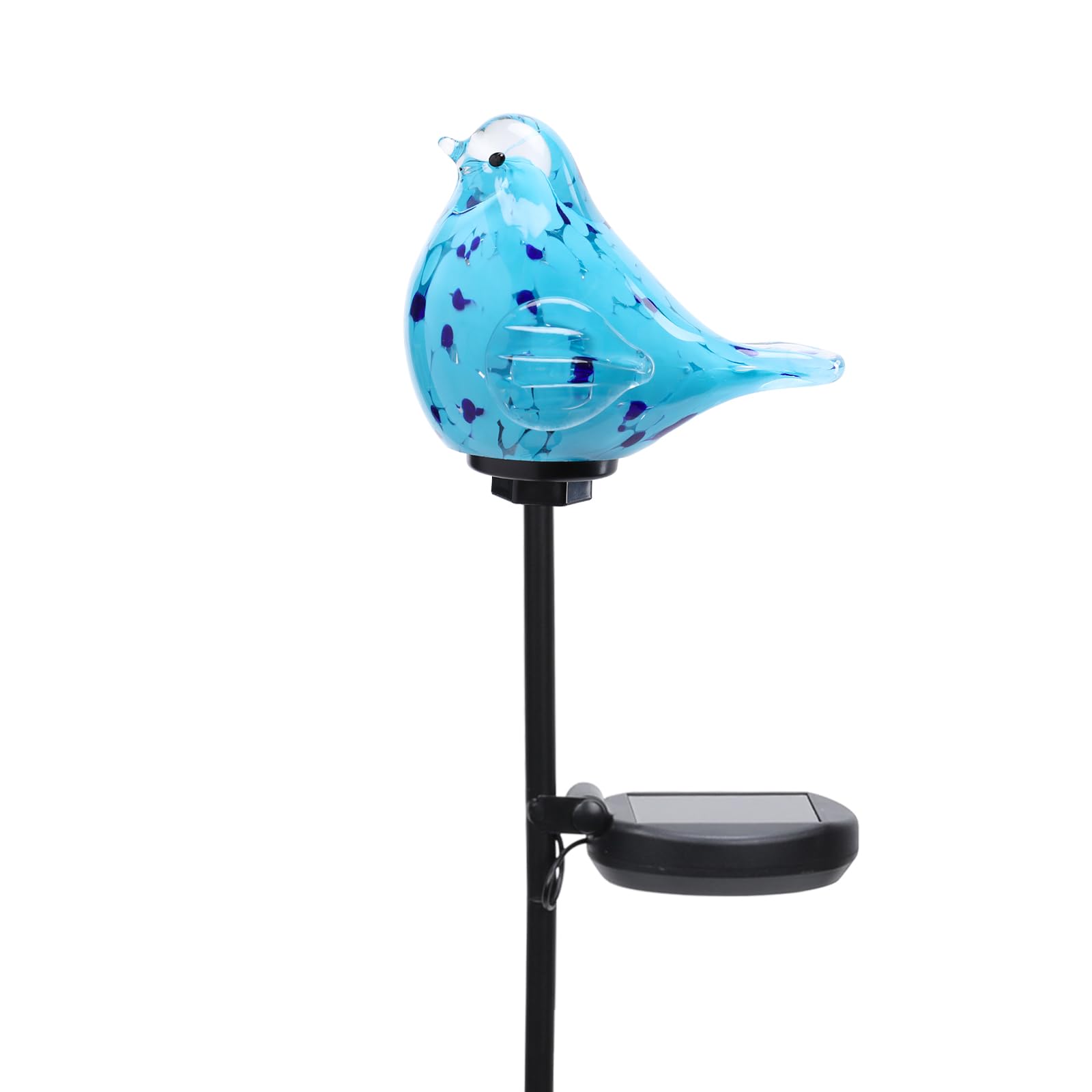 Bshine Solar Garden Bluebird Lights, Hand Blown Glass, Waterproof Stake Decor, Outdoor Decor for Paths, Lawns, Model 5003930