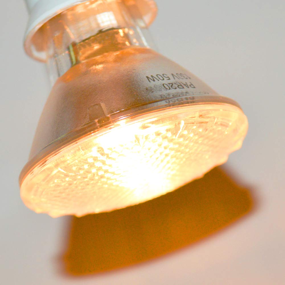 haraqi PAR20 50 Watt E26 Medium Base Halogen Flood Light Bulbs,Dimmable Bulbs for Range Hood Lights,Ceiling Fan,Table Light, Sho