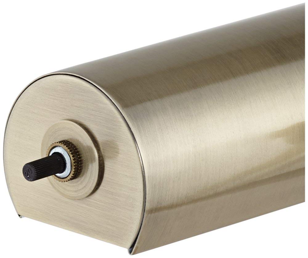 Regency Hill Banker Desk Lamp - 12in High, Antique Brass, Metal Shade, Adjustable Arm, Ideal for Living Room, Bedroom, Home Office