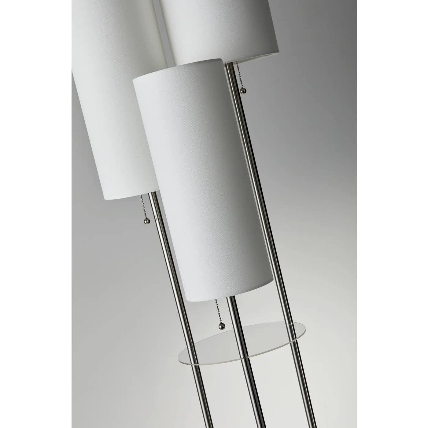 Adesso Trio Floor Lamp 4305-22, Brushed Steel, 68" x 14" x 11.7", Metal Construction